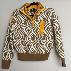 CORDOVA women's Brown, White and yellow ski Sweater, sz S